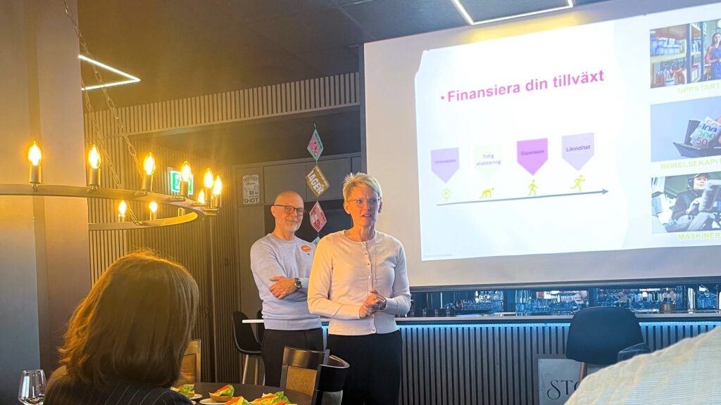 Presentatörer vid finansieringsseminarium i Bengtsfors